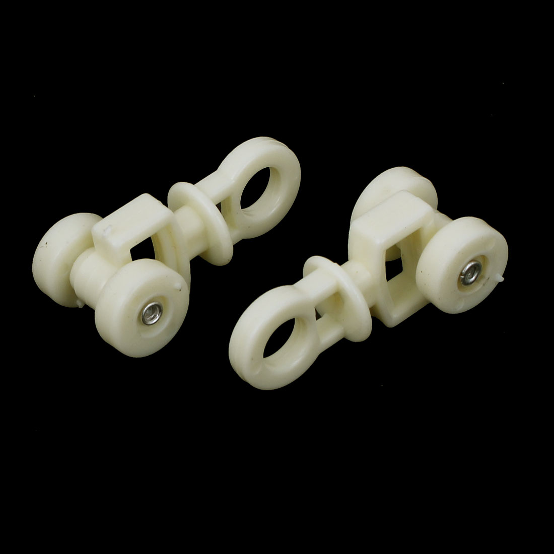 10mm Dia Wheel Curtain Glider Track Rail Carrier Slide Rollers 60 Pcs