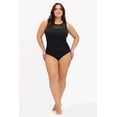 thumbnail image 1 of Traje de baño con detalle de mesh Roman Fashion /Tallas Extras, W-12 (Negro) negro 46, 1 of 6