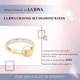 thumbnail image 6 of La Joya 1/6 Carat Lab Created Diamond Band for Women | Pure 10K Yellow Gold Channel Set Diamond Ring | Size 9.5, 6 of 6