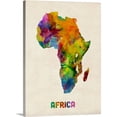 thumbnail image 1 of Great BIG Canvas | Michael Tompsett Premium Thick-Wrap Canvas entitled Africa Watercolor Map, 1 of 4