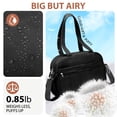 thumbnail image 4 of Gocvo Travel Duffel Bag, Adjustable Strap Gym Bag with Wet Pocket for Women, Lightweight Puffy Tote Bag, Water Resistant Overnight Bag for Daily Use, Travel, Gym(Black), 4 of 8