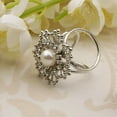 thumbnail image 1 of Wedding Party Prom Rhinestone Flower Silk Scarf Buckle Clip Holder Brooch For Women Lady Girls, 1 of 8