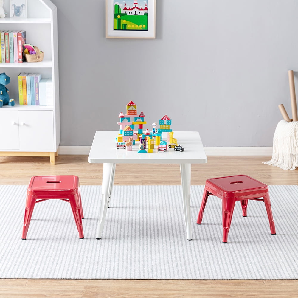Harper & Hudson Kids Metal Stool - 2 pack Red