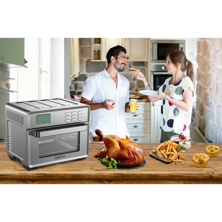 GZMR 19 qt Multi-Functional Air Fryer Oven 1800W Dehydrator Rotisserie Red, 8 Preset Cooking Choices, 360° Hot Air Circulation