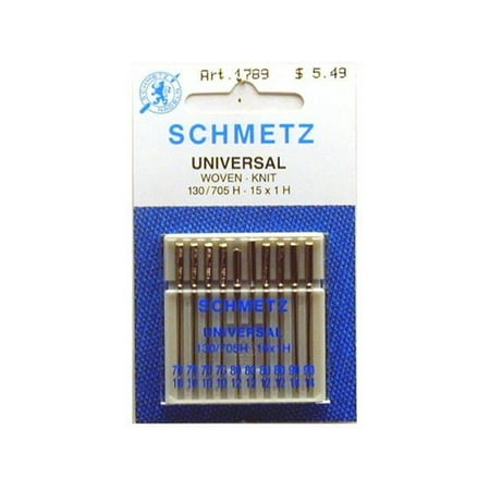 Machine Needle Sizes - Schmetz Universal Assorted Size Sewing Machine Needles, 10 Count