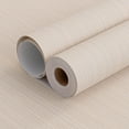 thumbnail image 2 of Peel and Stick Wallpaper 20.8"x394" Beige Thick Fabric Textured Linen Classic Faux Grassweave Neutral Removable Wallpaper Vinyl Film Roll for Home Use, 2 of 16