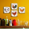 thumbnail image 3 of HFDF Rooster Kitchen Wall Decor, Kitchen Rooster Decor Farmhouse Wall Art, Red Rooster Pictures Chicken Art Pictures for Kitchen Easy to Hang 16x12inch Framed, 3 of 6