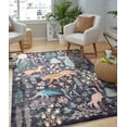 thumbnail image 4 of ChakmeOne 4x6 Area Rugs for Living Room,Black Animal Print Machine Washable Rugs,Non-Slip Stain Resistant,Low Pile Forest Carpets for Bedroom,Dining Room,Farmhouse,Office,Kitchen, 4 of 10