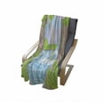 thumbnail image 3 of Feminine Soft Flannel Fleece Throw Blanket, Print of Fairy Landscape with Waterfall Rainbow Lake Butterflies Land, Cozy Plush for Indoor and Outdoor Use, 50" x 70", Green and Blue, by Ambesonne, 3 of 5