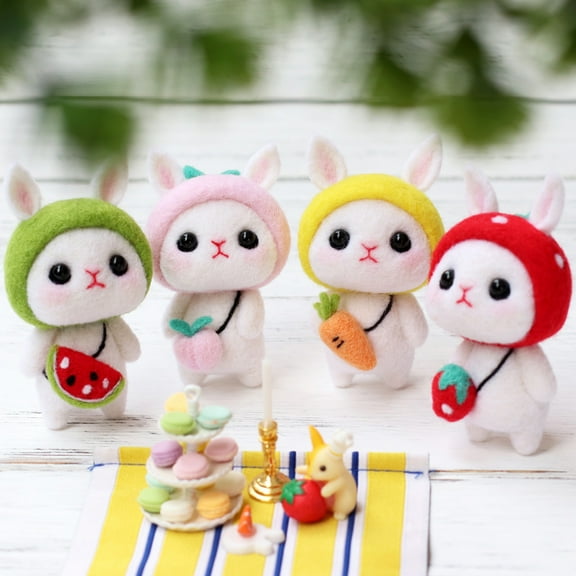 MeetYTOYS Needle Felting Kit Beginner, Cute Animals Wool Felting Kits for DIY Felting Starters and Kids Christmas Clearance Gift