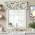 thumbnail image 2 of Vintage Magnolia Valance Curtain White Blooming Flower Oil Painting Style Window Valances Rod Pocket Short Curtains Window Treatments for Kitchen Bedroom Bathroom Laundry 42" x 12", 2 of 9
