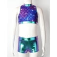 thumbnail image 6 of iiniim Kids Girls Shiny Sequins Hip-hop Jazz Dance Costumes Crop Top with Bottoms Set, 6 of 7