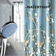 thumbnail image 4 of facefd Rideau de Douche en Tissu Polyester, Cloison Qui Ne Colle Pas au Corps, Rideaux de Salle de Bain, Rideaux de Porte de Salle de Bain, Ensemble de Rideaux de Cloison Anti-Perforation [150 wide -180 high, 4 of 9