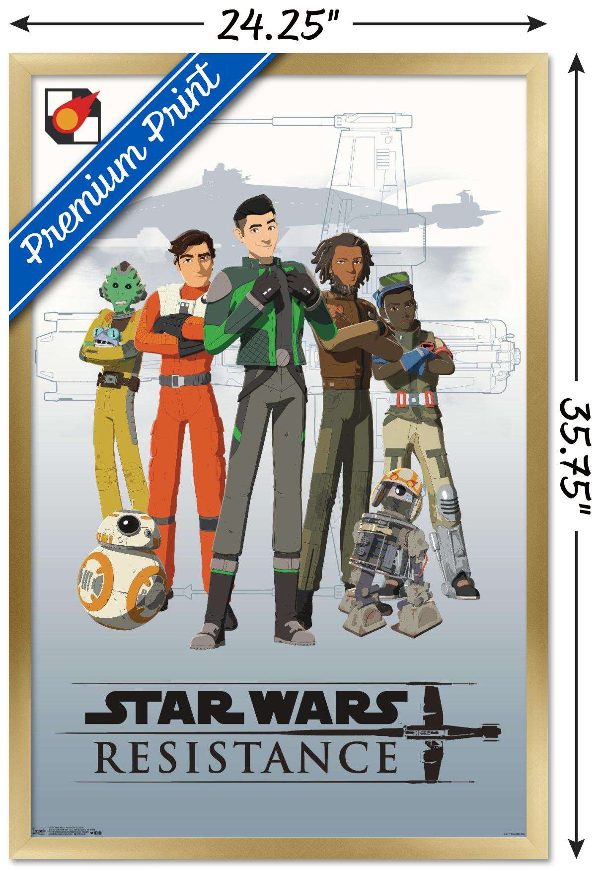 Star Wars: Resistance - Crew Wall Poster, 22.375" x 34", Framed