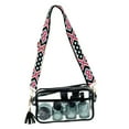 thumbnail image 1 of PENGXIANG Clear Crossbody Bag with Adjustable Embroidered Shoulder Strap Large Capacity Clear Stadium Bag with Tassel Stadium Approved Clear Crossbody Purse Bag Portable Clear Bag for Con, 1 of 11