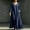 Navy, variant on QUNYINEY 3/4 Sleeve Casual Dresses for Women with Pockets Maxi Flowy A Line Dress Vacation Solid Loose Fit V Neck Dresses