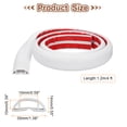 thumbnail image 2 of Uxcell 4ft Cord Cover Floor W0.71"xH0.59" Hide Extension Cable Wire Covers White, 2 of 7