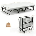 thumbnail image 2 of Giantex Lit Pliant, Lit Escamotable Format Simple avec Matelas en Mousse Mémoire, Lit pour Rafale avec Roues, Lit Gain de Place, 2 of 10