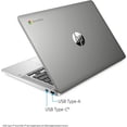 thumbnail image 3 of HP Chromebook 14", Intel Celeron N4500, 4GB RAM, 128GB eMMC, Chrome OS HP 14a-na1083cl Plata, 3 of 3