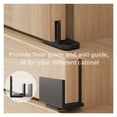 thumbnail image 4 of 2.5-8FT Customized Style Interior Super Mini Sliding Barn Door Hardware Black Roller Rails Closet Cupboard Storage Cabinet Kit ,Easy to Install, 4 of 6