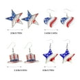 Aisiwm Lightning Deals！American Flag Peach Heart Earrings Earrings July