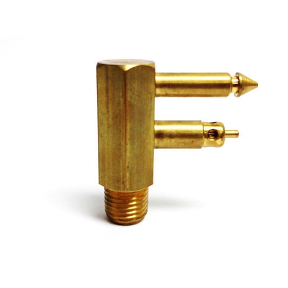 Sierra Marine Boat Fuel Line Fitting 18-80402 Marine Series; Quick Connector; 1/4 Inch; Male Thread; 90 Degree; Gold; Brass; Single