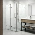 thumbnail image 6 of VIGO Monteray 30 in. L x 38 in. W x 73 in. H Frameless Hinged Rectangle Shower Enclosure in Brushed Nickel with Clear Glass, 6 of 12