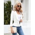 thumbnail image 6 of Black Blazer for Women Business Casual Outfits for Women Elegant Open Front Peplum Black Blazer Jacket, 6 of 9