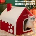 thumbnail image 6 of LACKUST Christmas Pet Litter and Gifts,Dog bed for Indoor Clearance,Cat and Dog House, Winter Warm Pet Bed for Small to Medium Dogs,red, 6 of 6