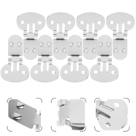 20pcs Stainless Steel Blank Shoe Clips DIY Crafts Folding Buckles Findings Accessories (Large Size)