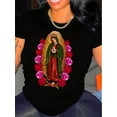 thumbnail image 1 of Graphic Print Crew Neck T-Shirt, Casual Short Sleeve T-Shirt For Spring & Summer, Women's Clothing Tee For Adult, Men, Women, Teen, Teenager, Adolescent, Youth, 1 of 6