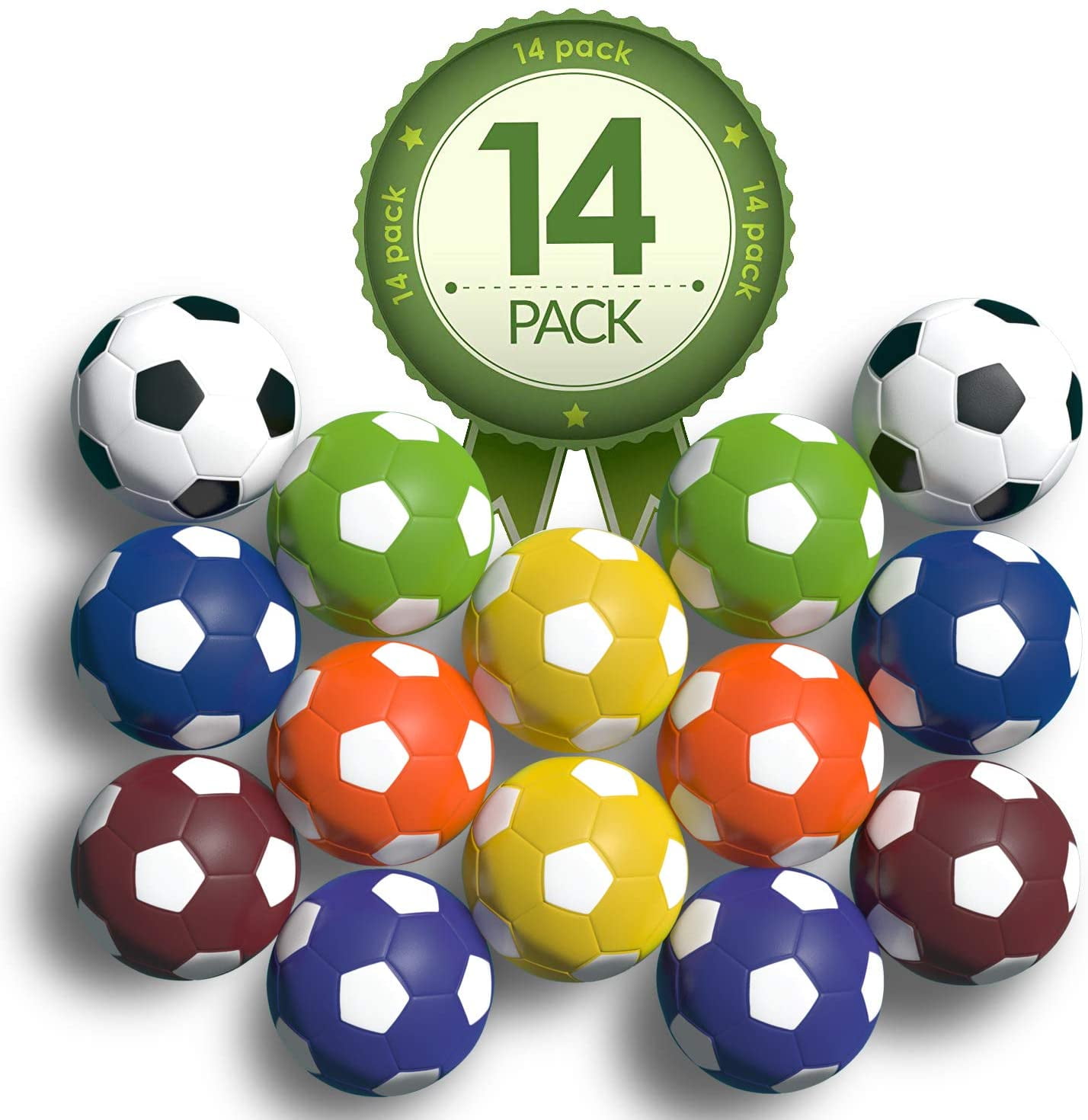 Table Soccer Foosballs Replacement Multicolor 36mm Official Foosball Mini Balls 