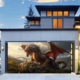 thumbnail image 4 of JJKBVCLO Dragon Pattern Garage Decoration Dragon Garage Background Decoration For The Year Of Bronn Dragon Pattern Decorated Mural 7x16 Feet, 4 of 5