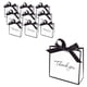 thumbnail image 2 of Set de mini bolsas de regalo | Bolsas de papel de 10 para estampar con diseño de lazo, bolsitas para recuerdos de fiesta, pequeños regalos, aperitivos | Amarillo Blanco Negro | 14x14x6cm Fondo, 2 of 6