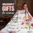 thumbnail image 4 of Dragonfly Gifts for Women, Dragonfly Blanket, Perfect for Birthday/Christmas, 50'''' x 60'''' Unique Design Flannel Plush Blanket, Floral, 4 of 6