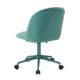 thumbnail image 4 of Linon Adalynn Chaise de Bureau Roulante en Aqua, 4 of 14