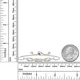 thumbnail image 3 of Gem Stone King 925 Silver and 10K Yellow Gold Peach Morganite Lab Grown Diamond Bracelet for Women Set with Moissanite (0.92 Cttw), 3 of 3