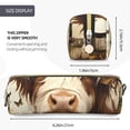 thumbnail image 3 of Fotbe Butterfly Cow Barrel Estuche para Lápices de Cuero con Estampado, Estuche con Cremallera Resistente, Organizador Compacto y Elegante para Papelería, 3 of 7