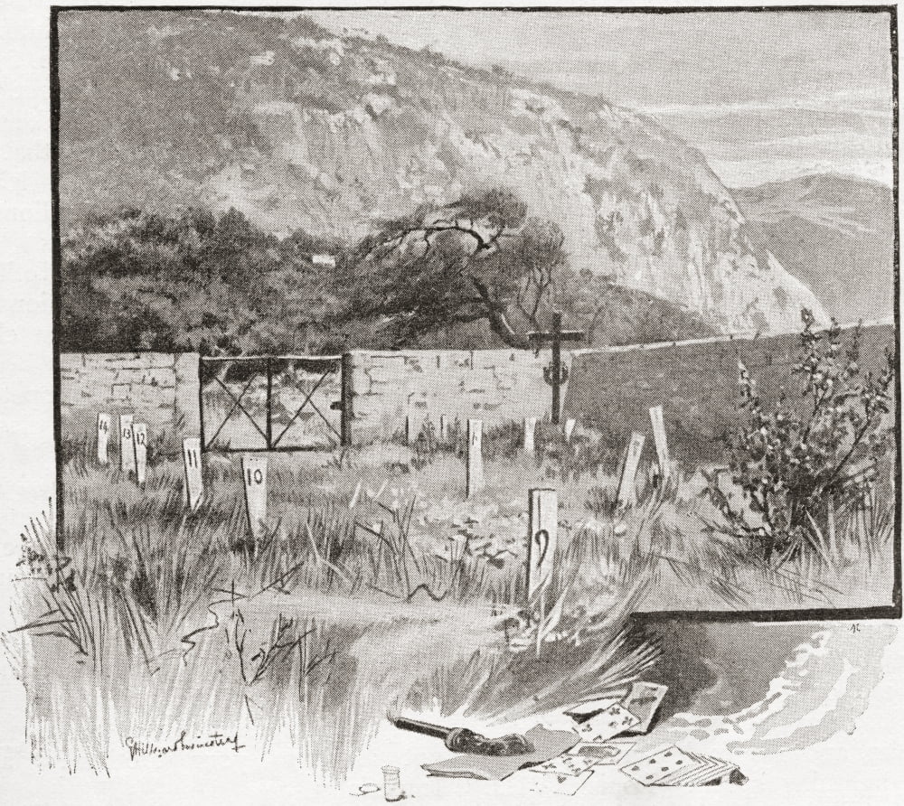 The Suicides Cemetery Monte Carlo Monaco France Where People Who Had Committed Suicide Due To Heavy Losses At The Gaming Tables Were Buried From The Strand Magazine Published 1896 Canvas Art - Ken Wel
