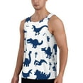 thumbnail image 2 of Gaeub Cute Cartoon Dinosaurs Men's Athletic Tank Top, Workout Sleeveless Shirts, Running Tank Tops for Gym, Running, Training - 4X-Large, 2 of 9