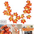 thumbnail image 2 of Decoración de otoño, 20 hojas artificiales Led, Hojas de arce, guirnalda que cae, decoración de luces, Halloween, Navidad, 2 of 5