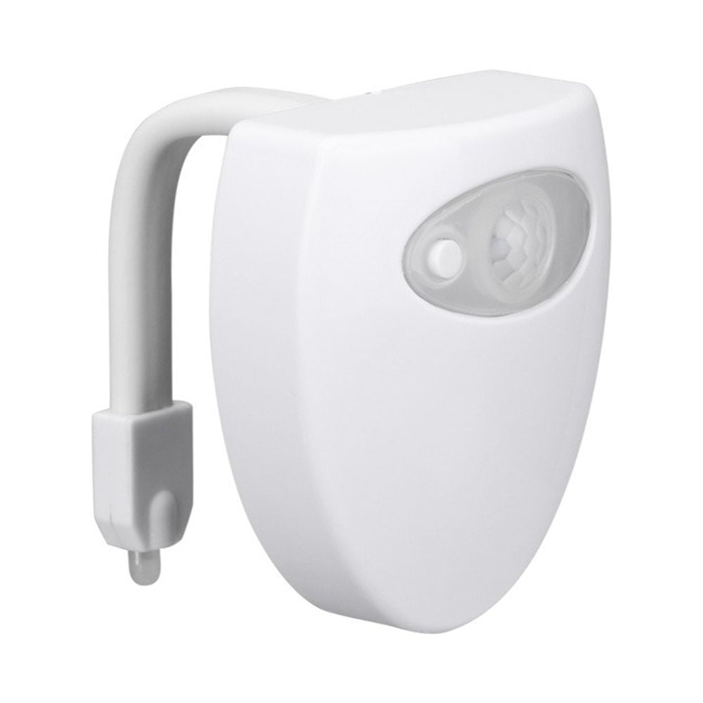 WJSXC Body Sensing Automatic LED Motion Sensor Night Lamp Toilet Bowl Bathroom Light White