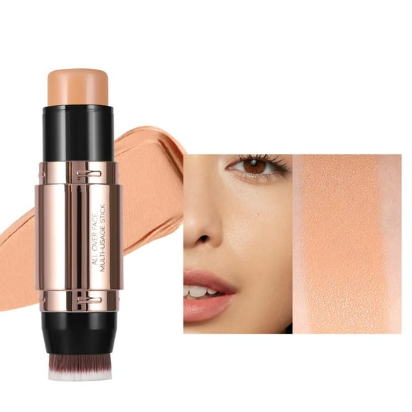 UHGEAX Bb Cream Loose White Concealer Foundation Make-Up Facial Contouring Double Headed Highlighter and Stick Natural Three Shadow Nose Shadow Concealer Makeup Foundation Back to School Supplies