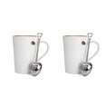 thumbnail image 2 of Xingzhi Tea Infuser Stainless Steel Shaped Leaves Strainer Kitchen Coffee Drink Spice Filter Spoon Handheld Steeper Drip 1pcs 2Set, 2 of 6
