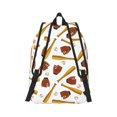 thumbnail image 2 of Bixox Baseball Sport Printing Canvas Backpack Lightweight Casual Travel Backpack School Backpack Fits 15.6 Inch Notebook, 2 of 5