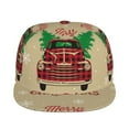 thumbnail image 2 of Gaeub Christmas Vintage Red Truck Flat Bill Snapback Hats Baseball Caps with Adjustable for Running Workouts and Outdoor Activities, 2 of 9