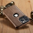 thumbnail image 5 of Casus Classic Wallet Case Leather Logo View Card Holder Cover for Apple iPhone 14 Pro - Slate, 5 of 8