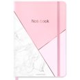 thumbnail image 1 of A5 Notebook, Lined Notebook with 144 Pages, Hardcover Journal with Cream Paper, Inside Pocket, 21.5 x 14.5cm Pink, 1 of 5