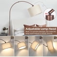 thumbnail image 4 of Dimmable Arc Floor Lamps for Living Room, Mid Century Floor Lamp,Standing Lamp with Adjustable Hanging Shade, Tall Pole Lamp Reading Light for Bedroom,Over Couch, 9W LED Bulb Included- Antique Bronze, 4 of 14