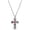 925 Silver, Small, variant on Multicolor Gemstone Cross Necklace for Women, 18K Gold Plated Rainbow Cross Adjustable Chain, Colorful Necklace Faith Christian Pendent, Dainty Religious Jewelry for Daily and Gift